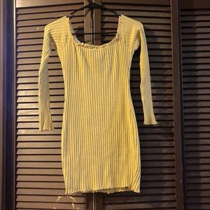 Mustard color,mini dress